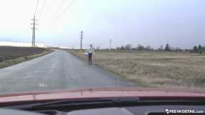 PeeInDetail Hitchhiking